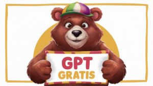 Un oso en modo cartoon y simpático que te enseña a crear un GPT